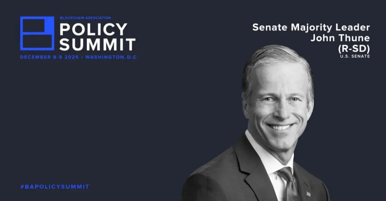 Blockchain Derneği, ABD Senatosu Çoğunluk Lideri John Thune'u Politika Zirvesi'ne Davet Etti Blockchain Derneği, ABD Senatosu Çoğunluk Lideri John Thune'u Politika Zirvesi'ne Davet Etti