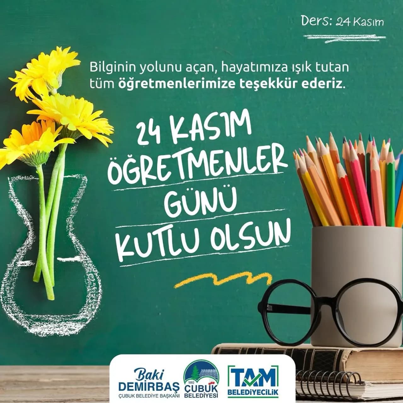 Çubuk Belediyesi'nden Öğretmenler Günü Mesajı: "İlham Veren Her Öğretmen Bir Neslin Kahramanıdır" Çubuk Belediyesi'nden Öğretmenler Günü Mesajı: "İlham Veren Her Öğretmen Bir Neslin Kahramanıdır"