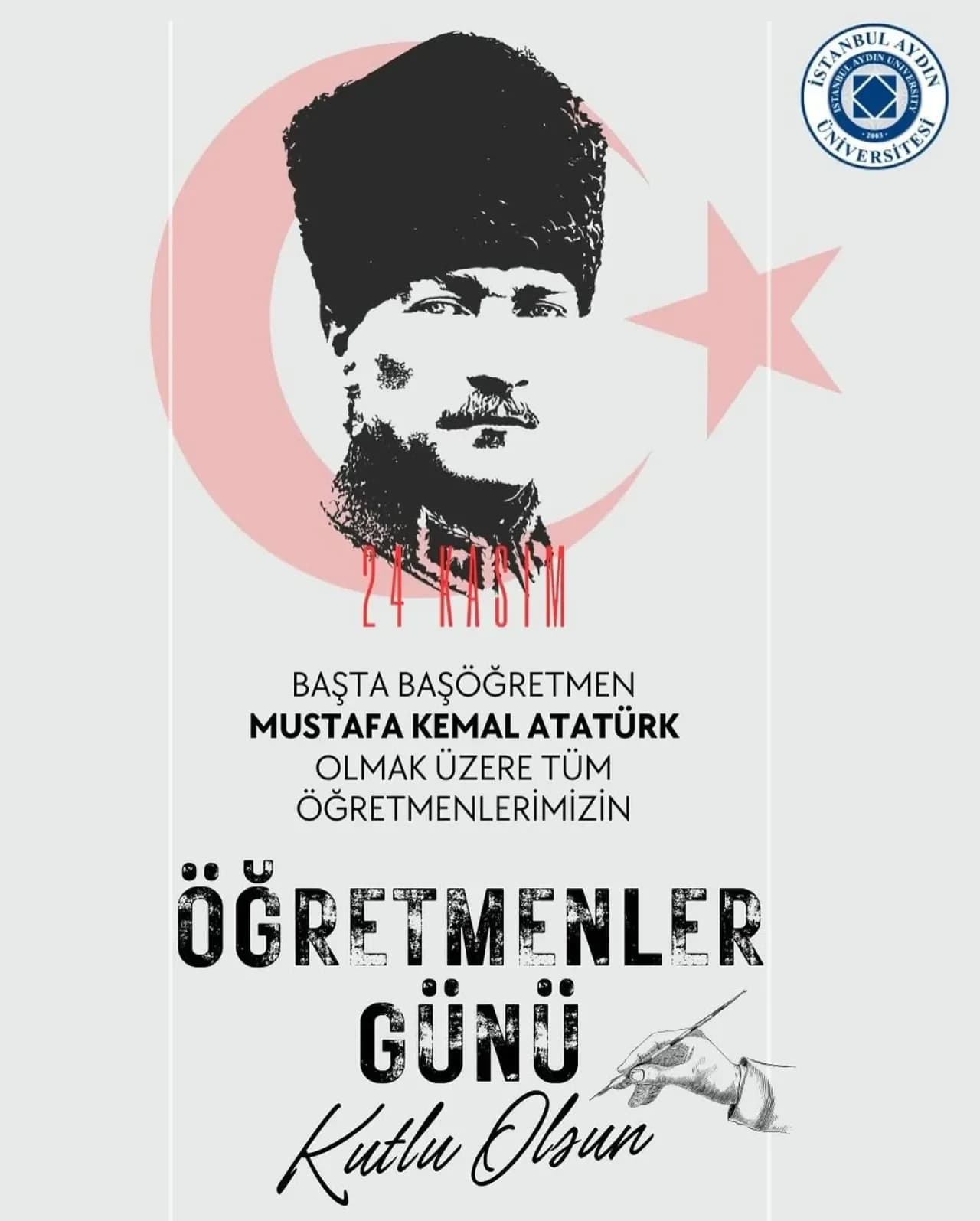 İstanbul Aydın Üniversitesi'nden 24 Kasım Öğretmenler Günü Mesajı İstanbul Aydın Üniversitesi'nden 24 Kasım Öğretmenler Günü Mesajı