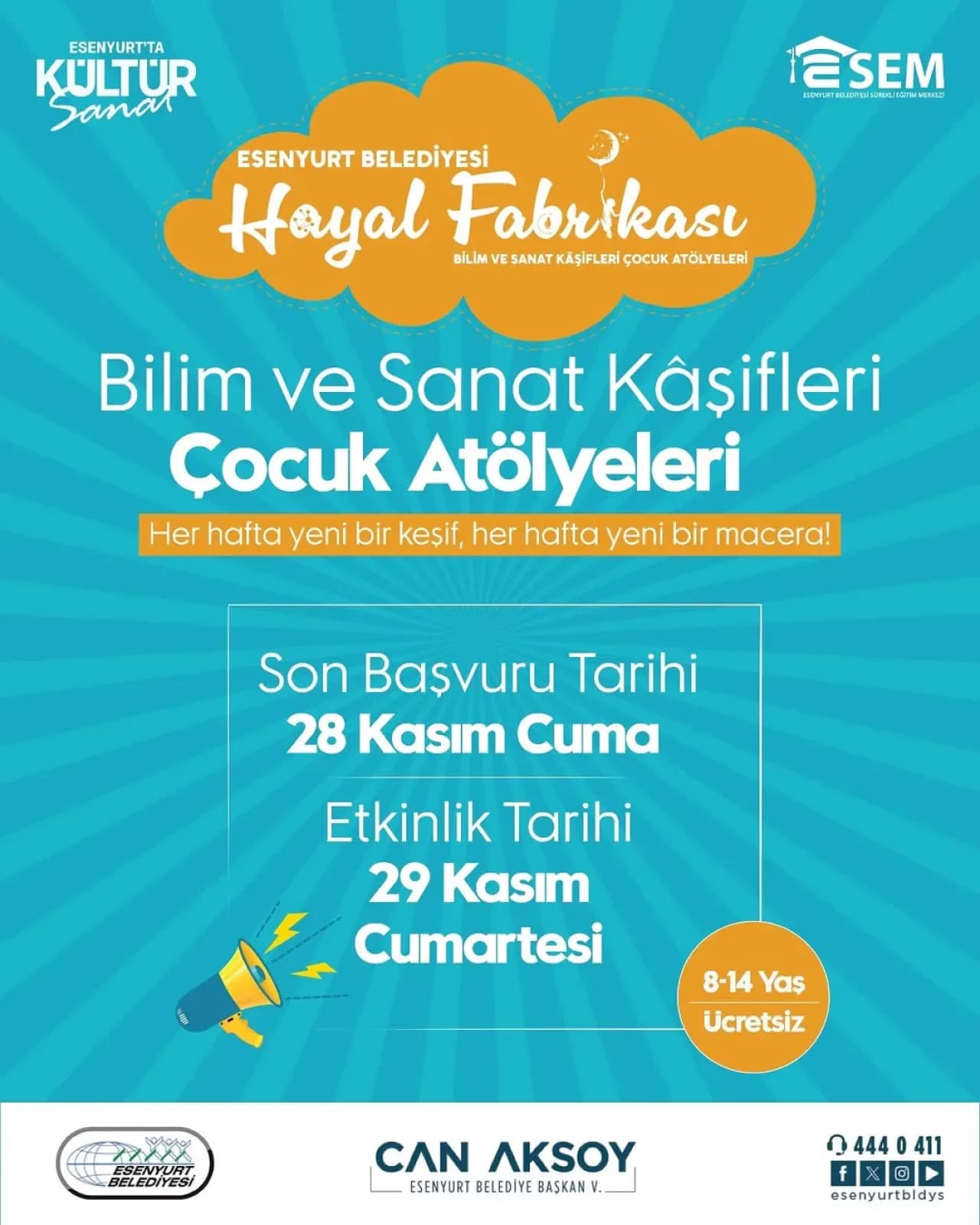 Esenyurt Belediyesi Hayal Fabrikası Çocuk Atölyeleri Başvuruları Başladı Esenyurt Belediyesi Hayal Fabrikası Çocuk Atölyeleri Başvuruları Başladı