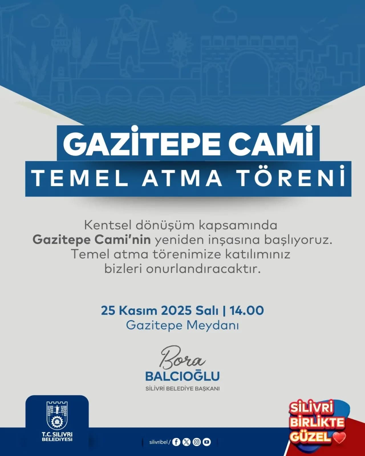 Silivri'de Gazitepe Camii'nin Temelleri Atılıyor: Depreme Dayanıklı Modern Cami Silivri'de Gazitepe Camii'nin Temelleri Atılıyor: Depreme Dayanıklı Modern Cami