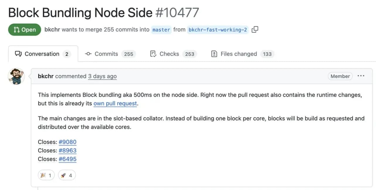 Polkadot SDK'da Devrim Niteliğinde Gelişme: Blok Paketleme ile Ağ Verimliliği Artıyor Polkadot SDK'da Devrim Niteliğinde Gelişme: Blok Paketleme ile Ağ Verimliliği Artıyor