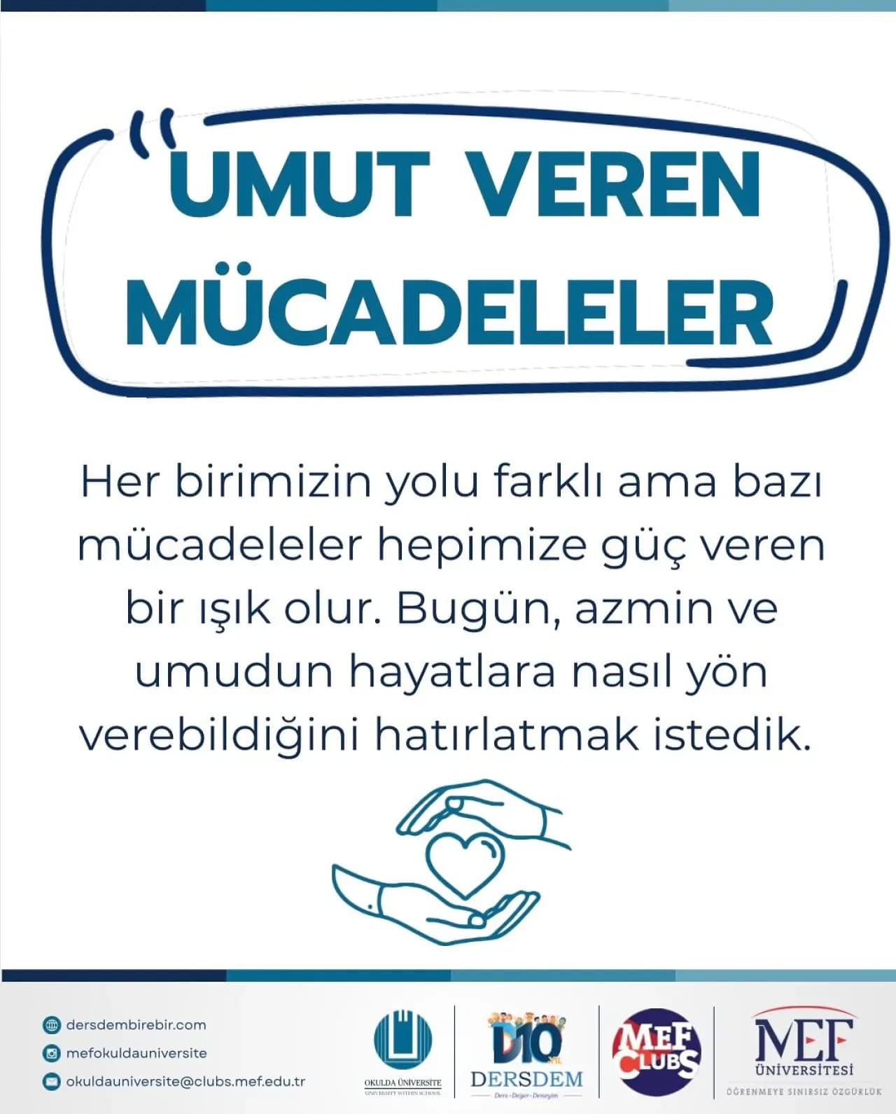 MEF Okulda Üniversite Kulübü, 3 Aralık Dünya Engelliler Günü'nde Anlamlı Bir Mesaj Verdi