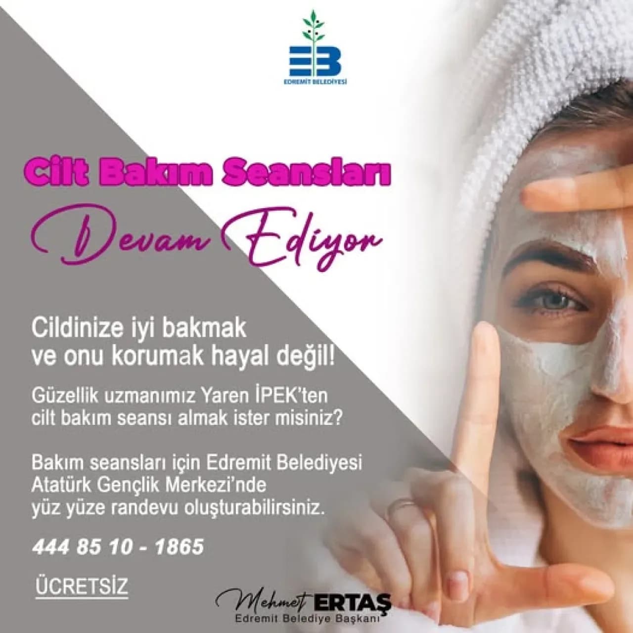 Edremit Belediyesi'nden Vatandaşlara Ücretsiz Cilt Bakımı Hizmeti Edremit Belediyesi'nden Vatandaşlara Ücretsiz Cilt Bakımı Hizmeti