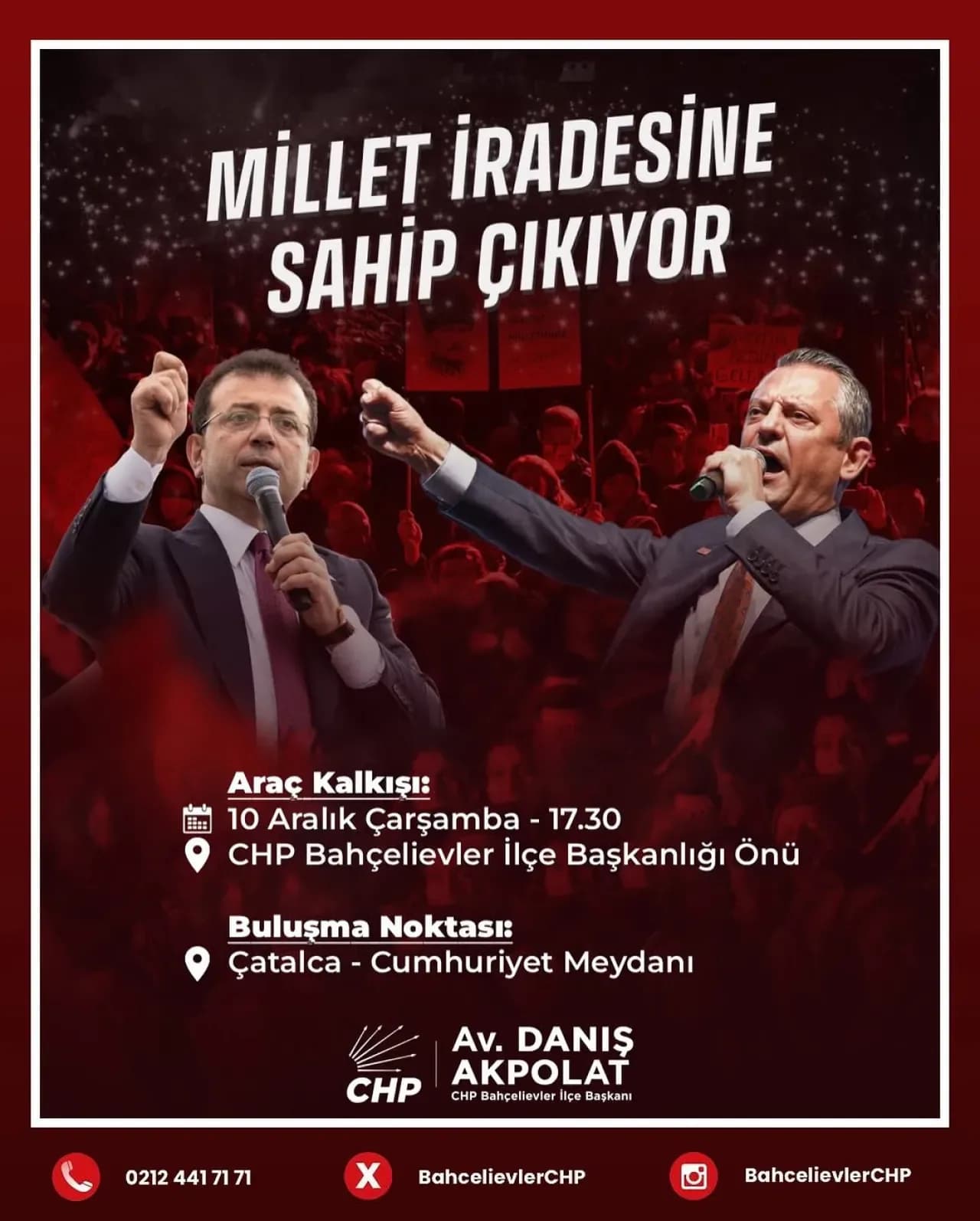 Cumhurbaşkanı Adayı Ekrem İmamoğlu için Çatalca'da Özgürlük Mitingi