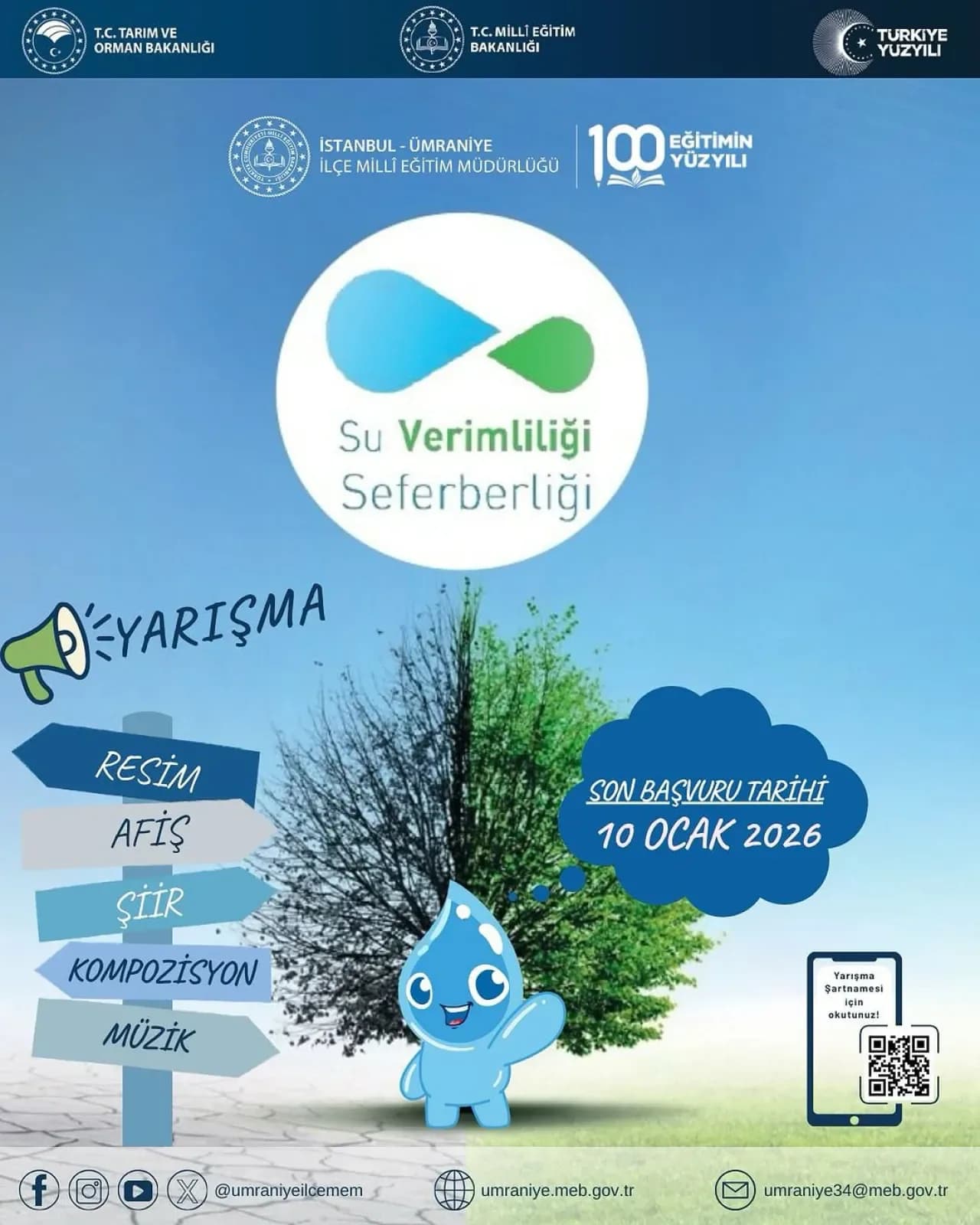 Öğrenciler Su Tasarrufu İçin Yarışacak: Resim, Şiir ve Müzik Yarışmaları Başlıyor Öğrenciler Su Tasarrufu İçin Yarışacak: Resim, Şiir ve Müzik Yarışmaları Başlıyor