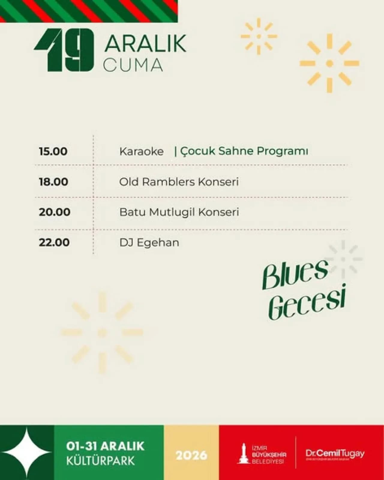 İzmir'de Yeni Yıl Festivali Kültürpark'ta Işıl Işıl Devam Ediyor
