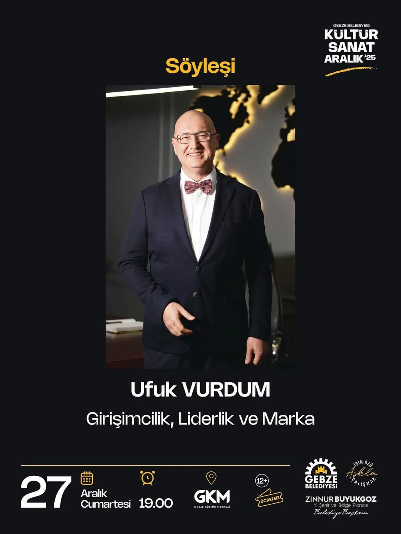 Gebze'de Girişimcilik ve Liderlik Söyleşisi: Ufuk Vurdum ile Ücretsiz Etkinlik