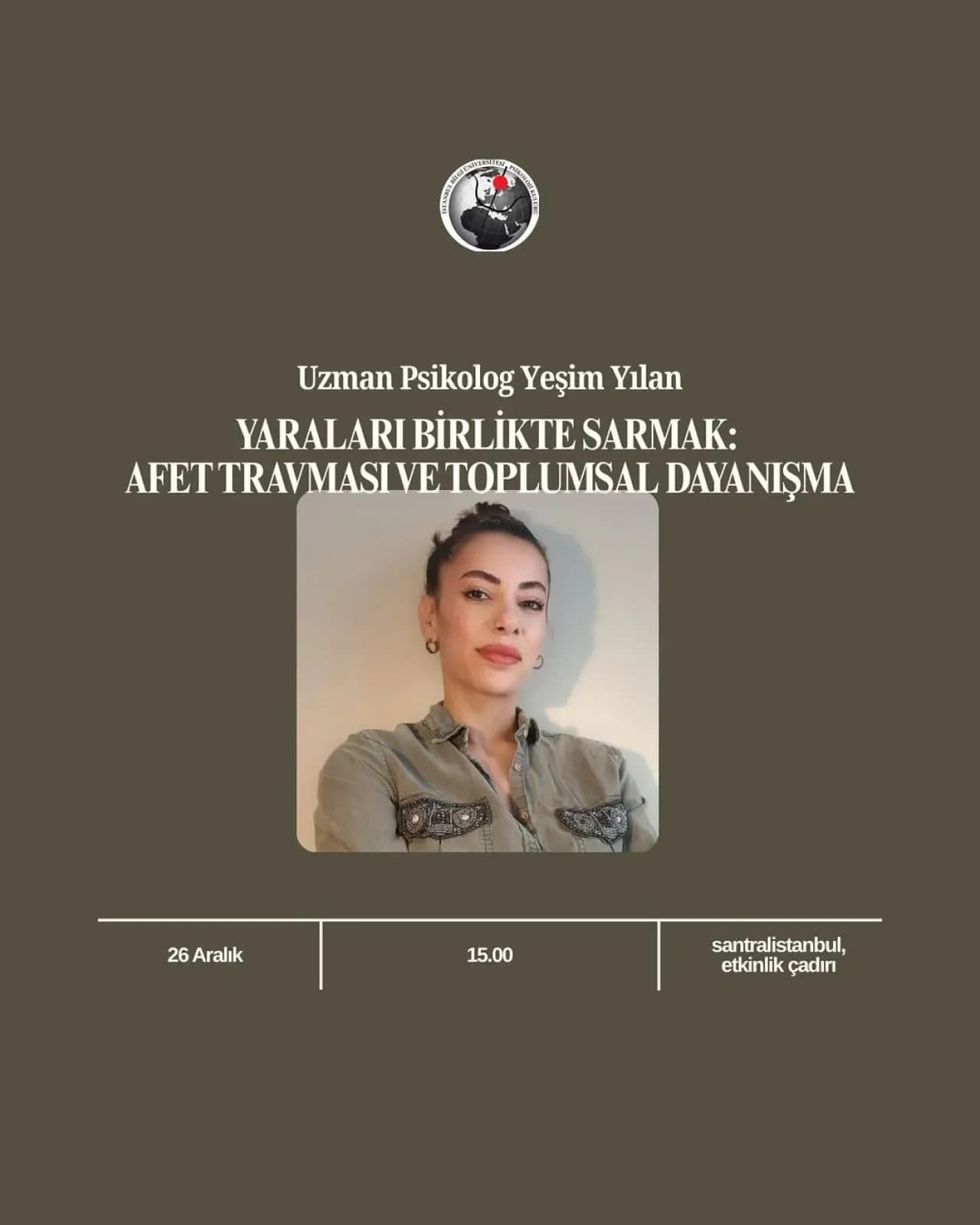 Afet Travması ve Toplumsal Dayanışma Söyleşisi İstanbul'da Düzenleniyor Afet Travması ve Toplumsal Dayanışma Söyleşisi İstanbul'da Düzenleniyor