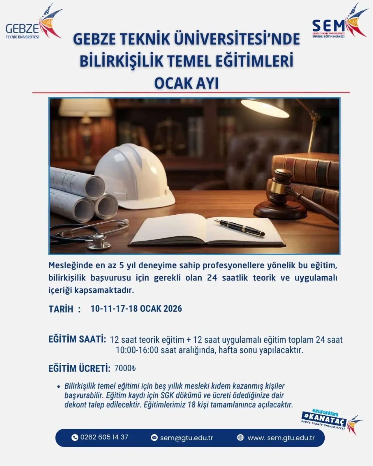 Bilirkişilik Başvuruları İçin Son Fırsat: Gebze Teknik Üniversitesi'nde Temel Eğitim Bilirkişilik Başvuruları İçin Son Fırsat: Gebze Teknik Üniversitesi'nde Temel Eğitim