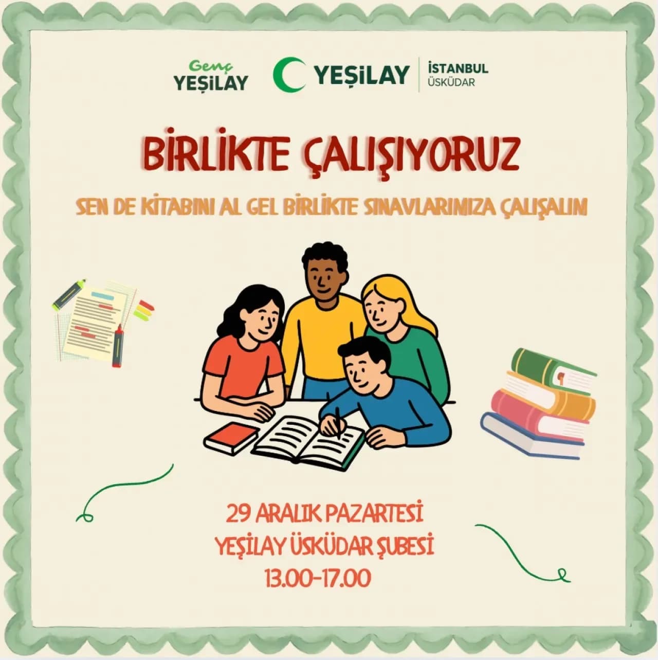 Yeşilay Üsküdar'dan Öğrencilere Final Dönemi Motivasyonu