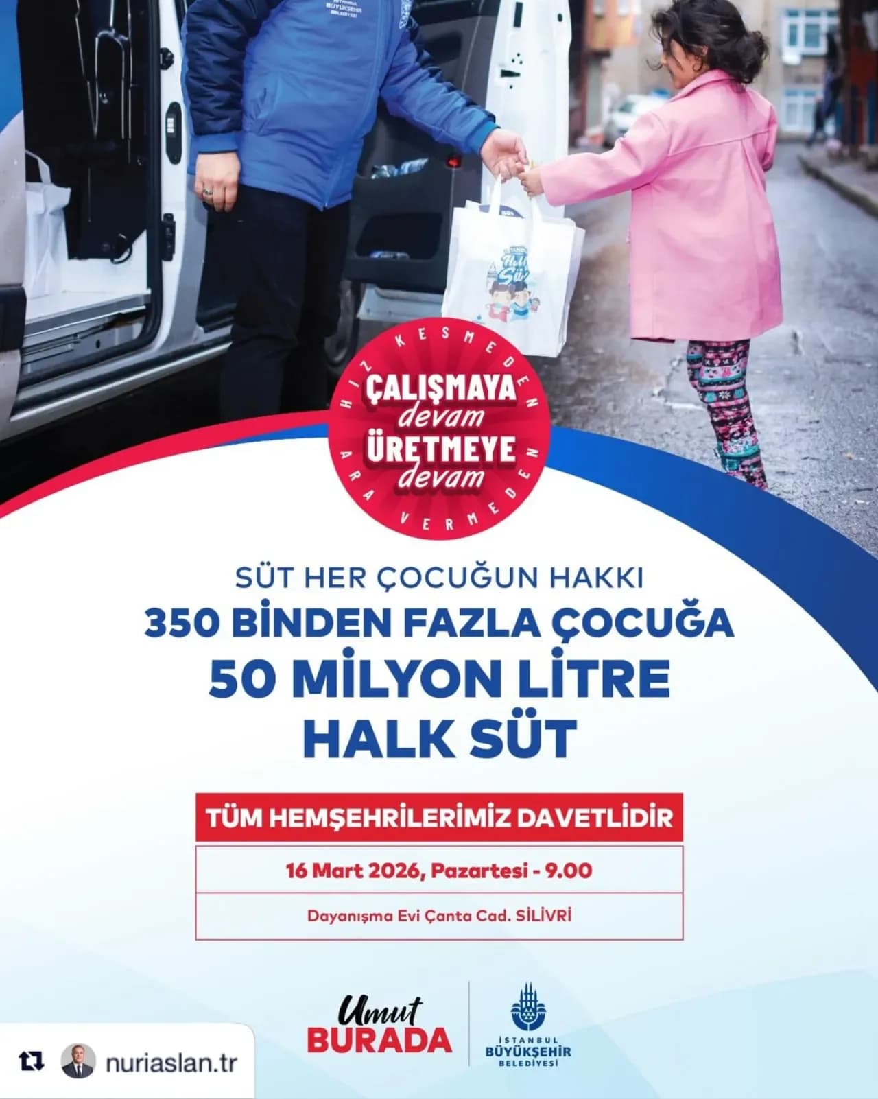 İBB'den 50 Milyonuncu Litre Halk Sütü Dağıtımı: Silivri'de Tarihi Adım İBB'den 50 Milyonuncu Litre Halk Sütü Dağıtımı: Silivri'de Tarihi Adım