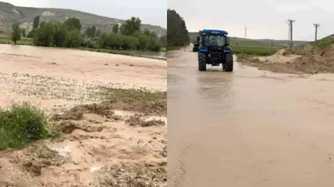 Eskişehir'de Ani Sel: Günyüzü-Polatlı Karayolu Trafiğe Kapatıldı