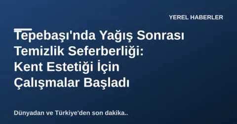 Tepebaşı'nda Yağış Sonrası Temizlik Seferberliği: Kent Estetiği İçin Çalışmalar Başladı