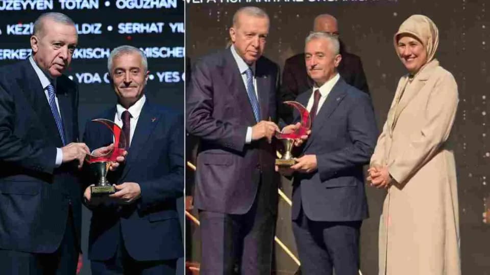 Şahinbey Belediye Başkanı Tahmazoğlu'na Cumhurbaşkanı Erdoğan'dan Türkiye Birinciliği Ödülü görseli