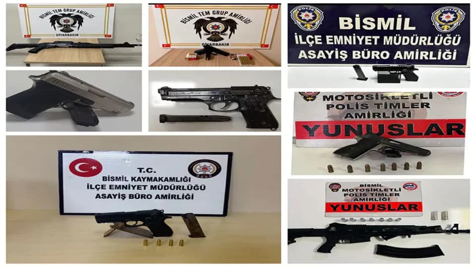 Bismil'de Geniş Çaplı Asayiş Operasyonu: Çok Sayıda Silah Ele Geçirildi görseli