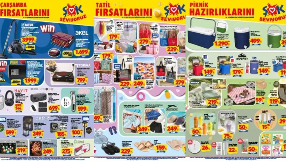 ŞOK 10-16 Haziran 2026 Aktüel Ürünleri: Yaz Tatili ve Elektronik Fırsatları görseli