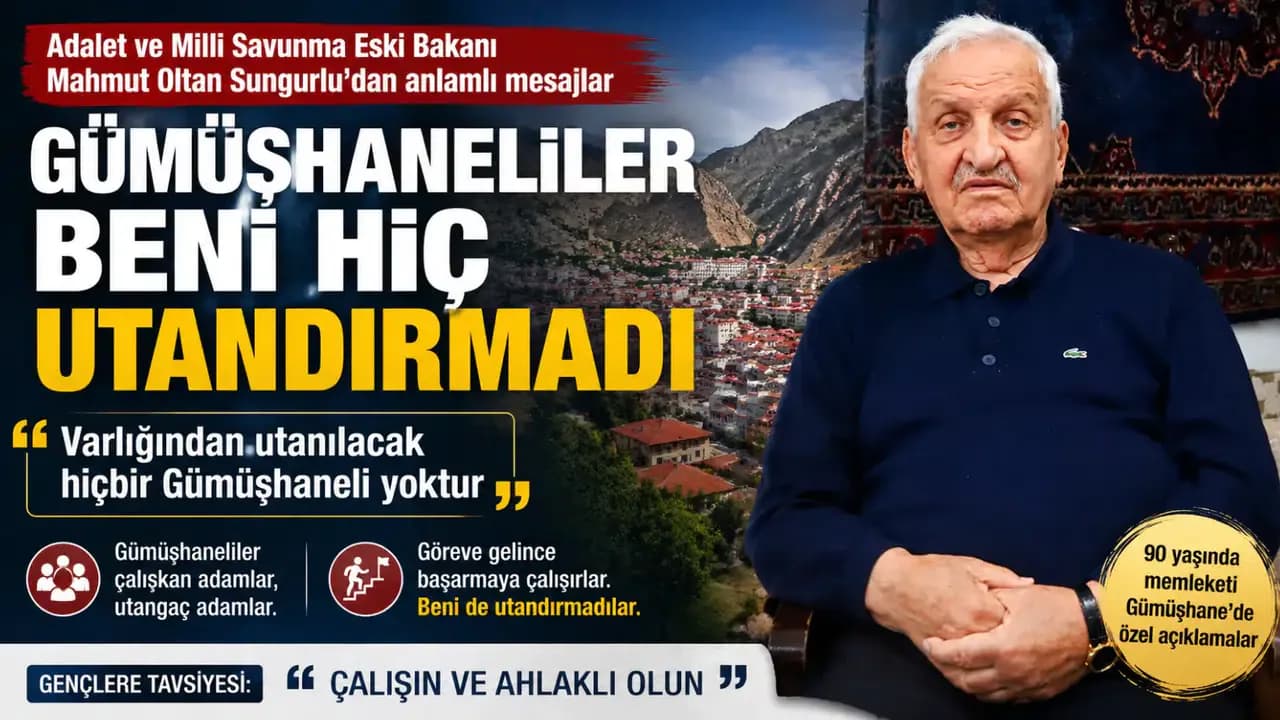 Eski Bakan Mahmut Oltan Sungurlu'dan Gençlere 'Altın' Tavsiyeler Eski Bakan Mahmut Oltan Sungurlu'dan Gençlere 'Altın' Tavsiyeler