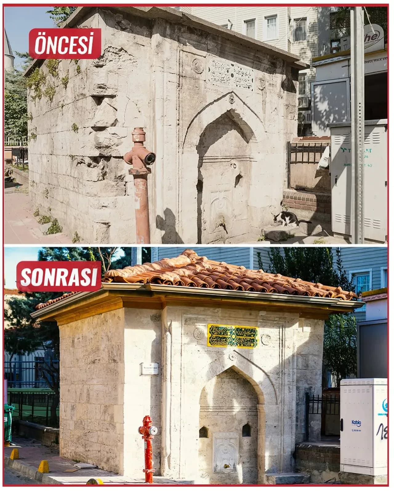 FATİH BELEDİYESİ'NDEN TARİHİ MUSTAFA AĞA ÇEŞMESİ'NE RESTORASYON FATİH BELEDİYESİ'NDEN TARİHİ MUSTAFA AĞA ÇEŞMESİ'NE RESTORASYON