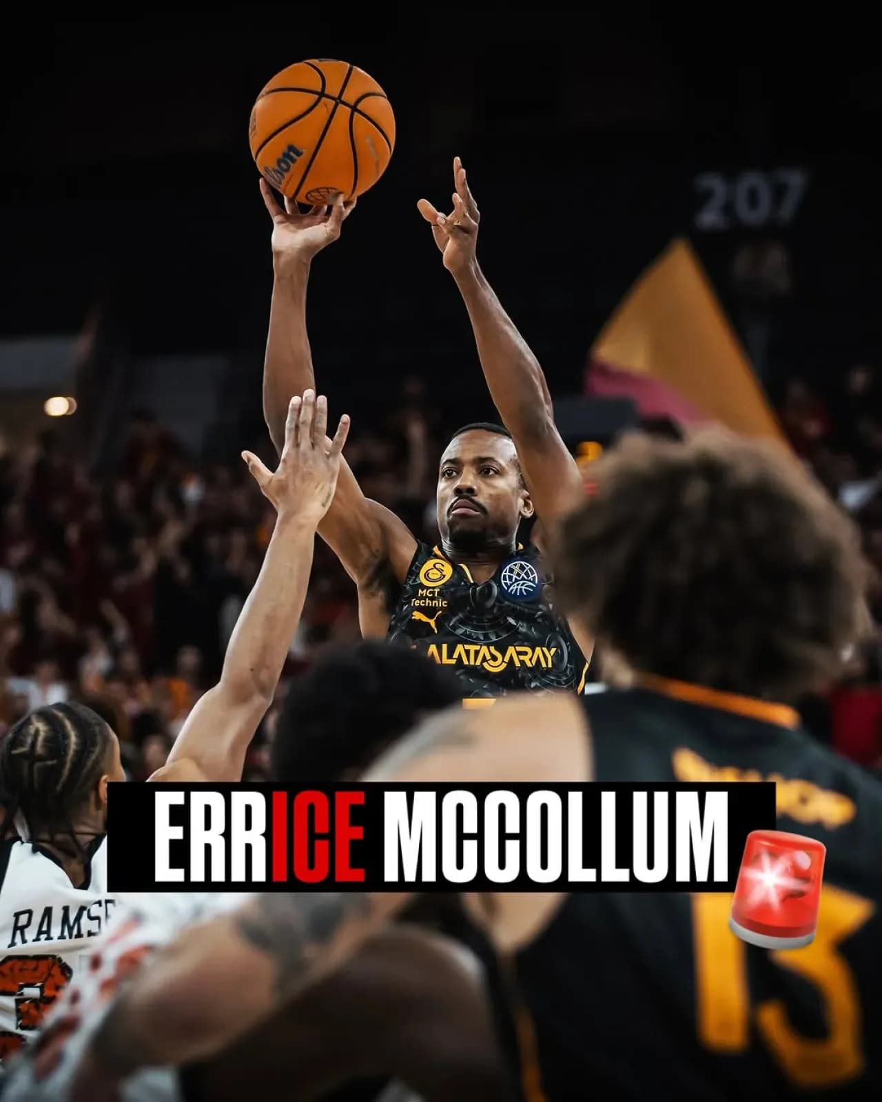 Galatasaray'da Errick McCollum, BCL'de Sezonun En Yüksek Skorunu Attı
