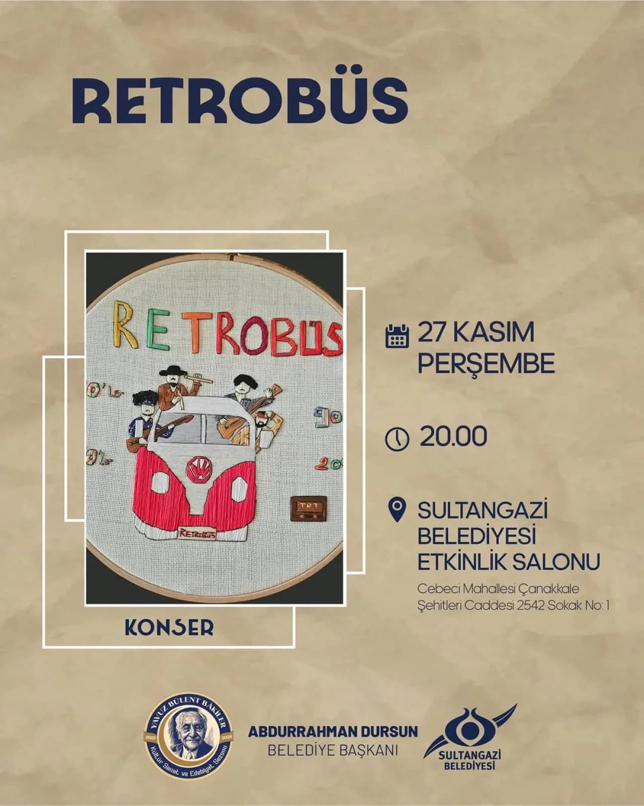 Sultangazi'de Nostaljik Müzik Gecesi: Retrobüs Konseri Sultangazi'de Nostaljik Müzik Gecesi: Retrobüs Konseri