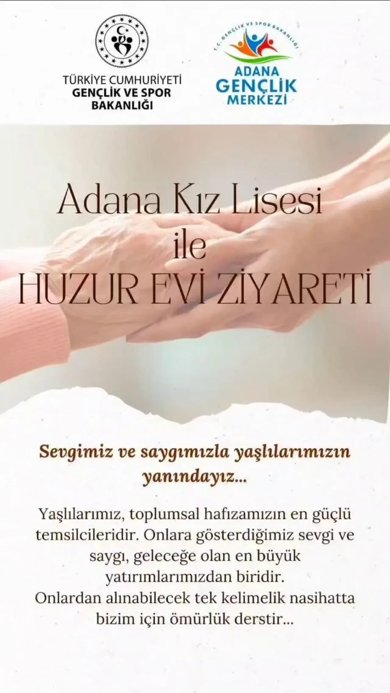 Adana Kız Lisesi Öğrencileri Huzurevinde Anlamlı Ziyaret Gerçekleştirdi Adana Kız Lisesi Öğrencileri Huzurevinde Anlamlı Ziyaret Gerçekleştirdi