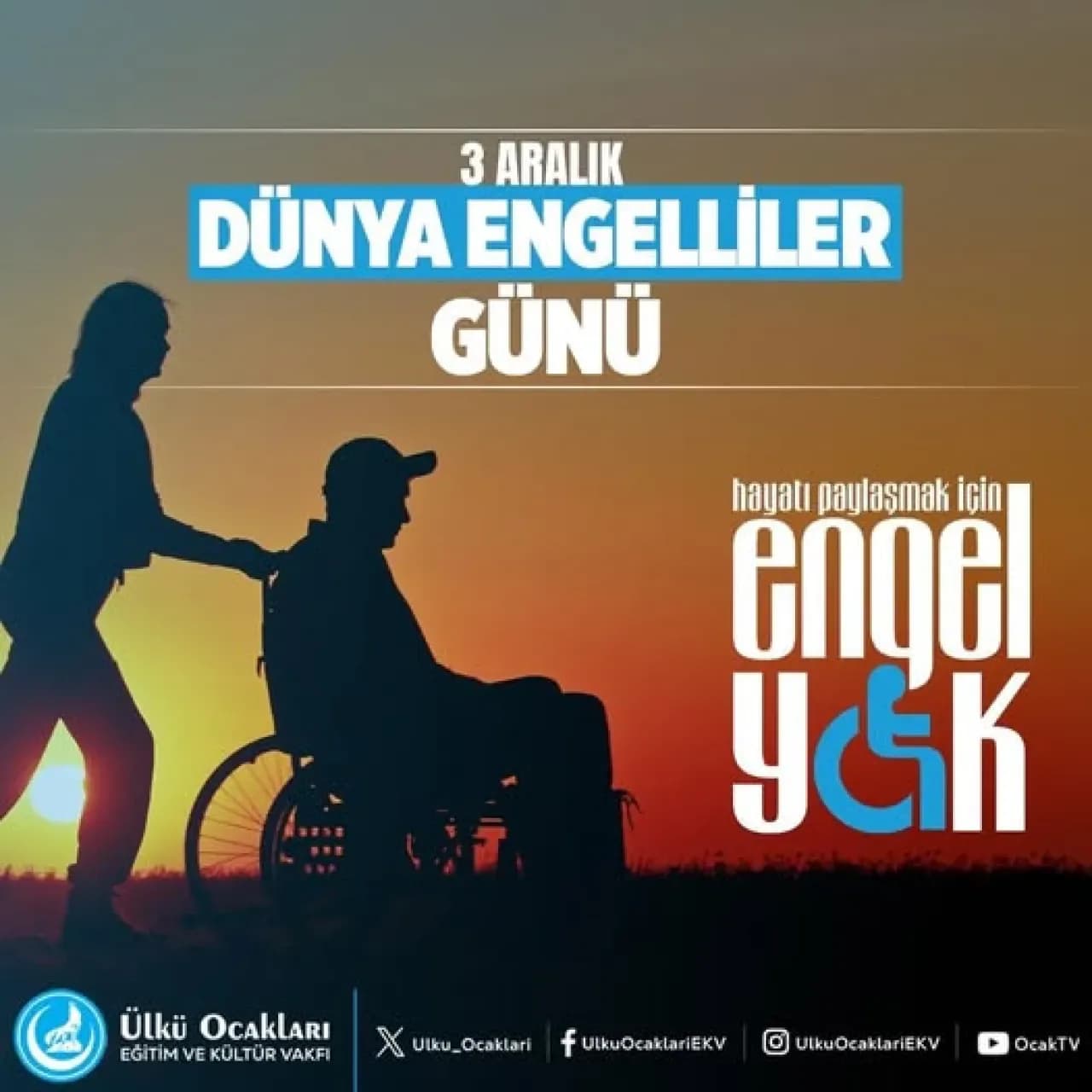 Ankara Ülkü Ocakları'ndan 3 Aralık Dünya Engelliler Günü'nde Anlamlı Etkinlik