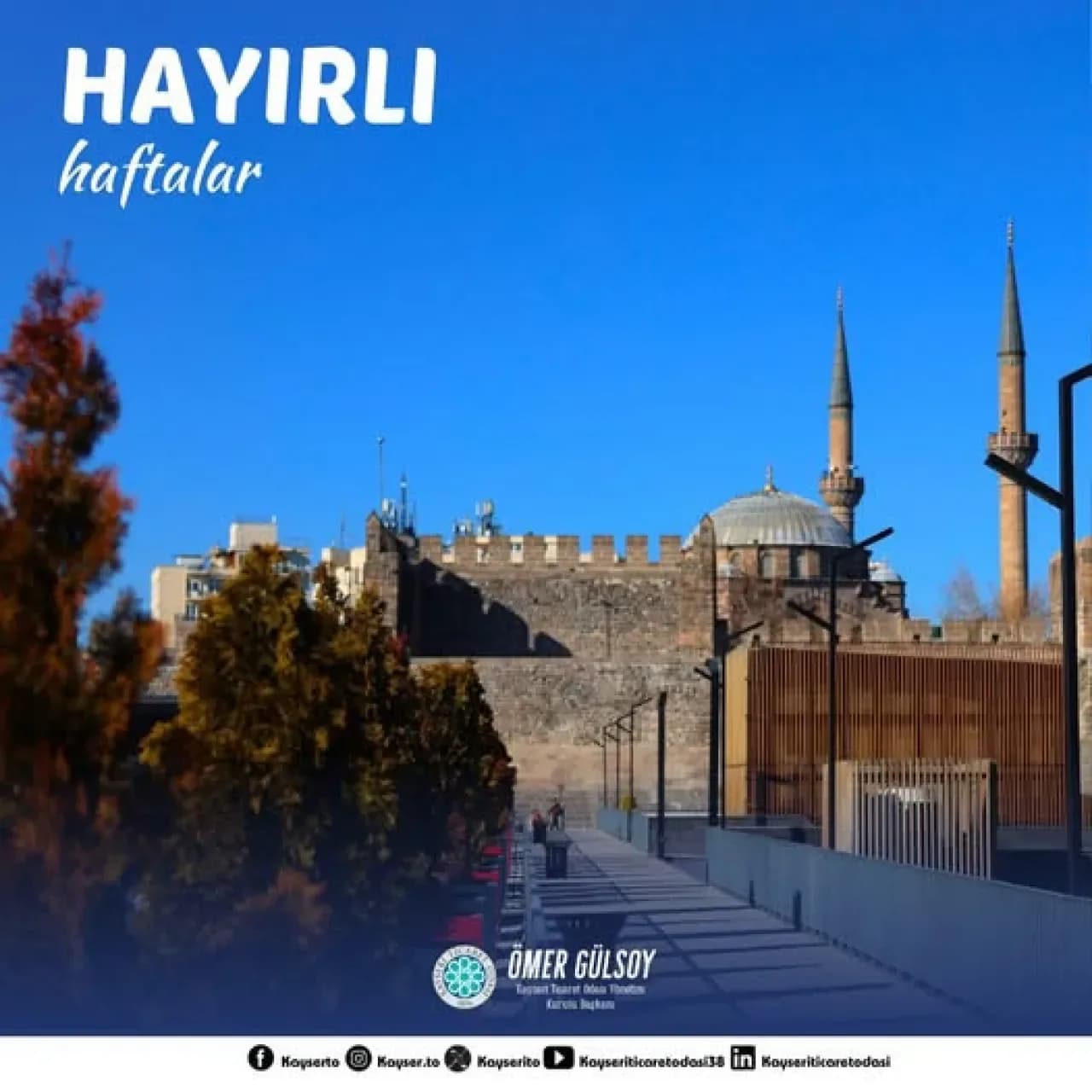 Kayseri Ticaret Odası'ndan Yeni Hafta Mesajı: Bereketli Kazançlar Dileyen Paylaşım Kayseri Ticaret Odası'ndan Yeni Hafta Mesajı: Bereketli Kazançlar Dileyen Paylaşım