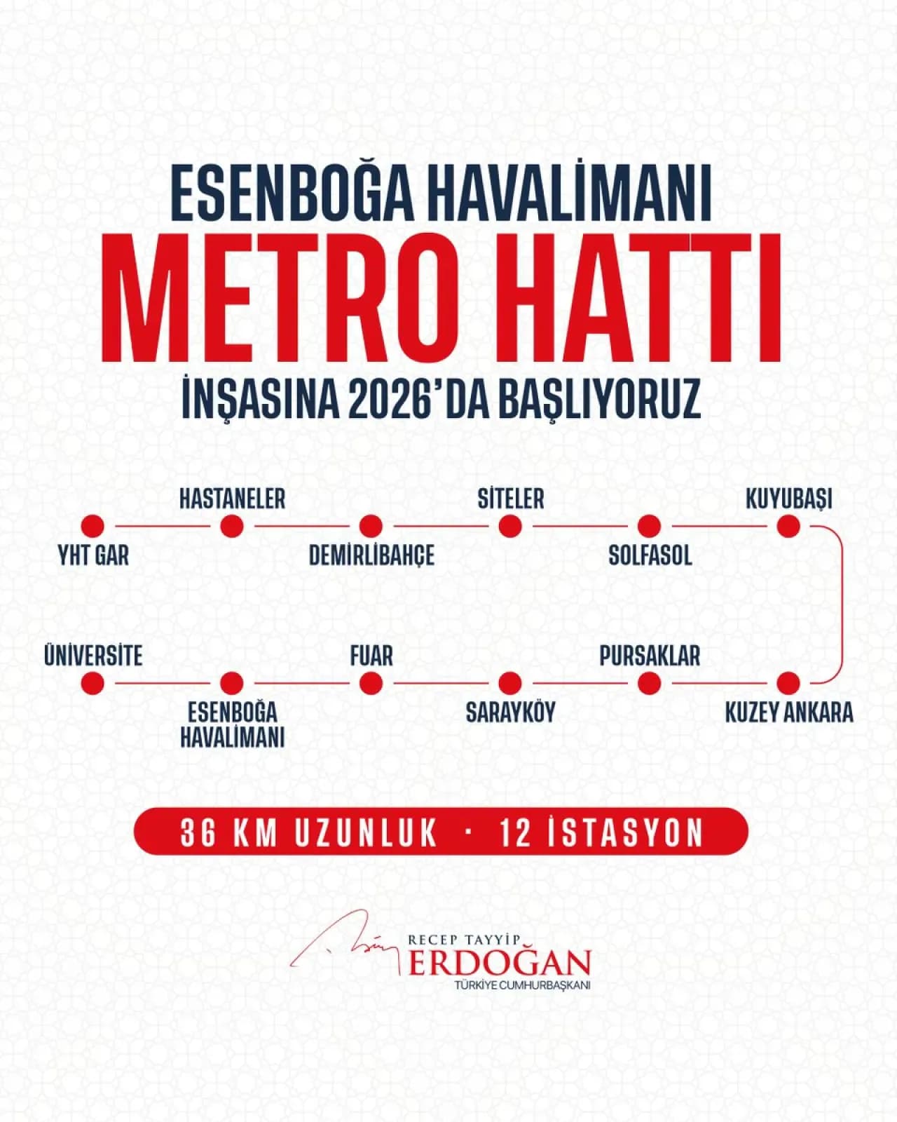 Ankara'ya Yeni Metro Hattı: Esenboğa Havalimanı 2026'da Metroya Kavuşuyor