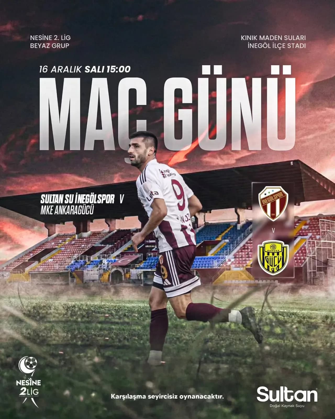 İnegölspor, Seyircisiz Maçta Ankaragücü'ne Konuk Oluyor İnegölspor, Seyircisiz Maçta Ankaragücü'ne Konuk Oluyor