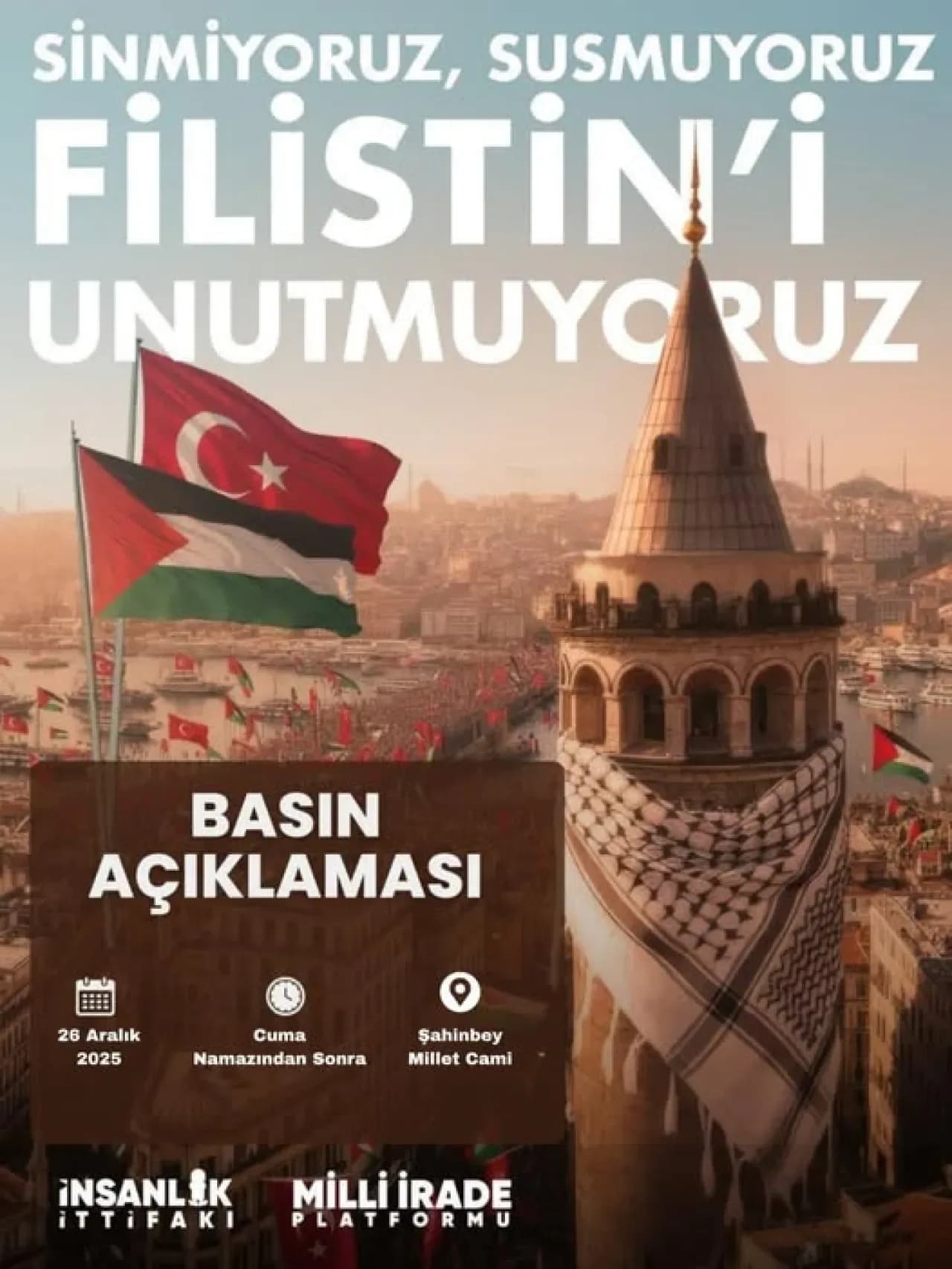 Şahinbey'den Filistin İçin Anlamlı Çağrı: "Nehirden Denize Özgür Filistin" Şahinbey'den Filistin İçin Anlamlı Çağrı: "Nehirden Denize Özgür Filistin"