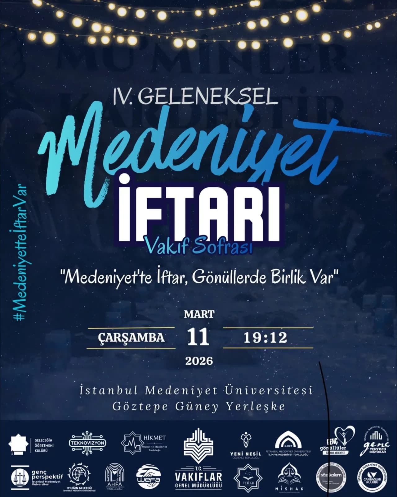 İstanbul Medeniyet Üniversitesi'nde 14 Kulüp El Ele: Medeniyet İftarı'nda Buluşuyor İstanbul Medeniyet Üniversitesi'nde 14 Kulüp El Ele: Medeniyet İftarı'nda Buluşuyor
