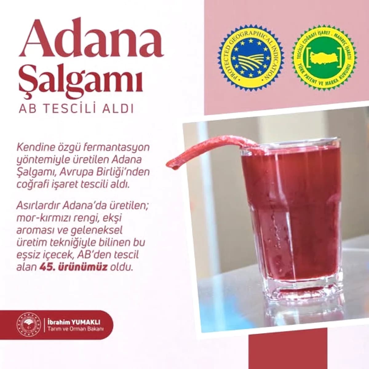Adana Şalgamı AB Tescili Aldı: Anadolu'nun Kadim Lezzeti Artık Koruma Altında Adana Şalgamı AB Tescili Aldı: Anadolu'nun Kadim Lezzeti Artık Koruma Altında