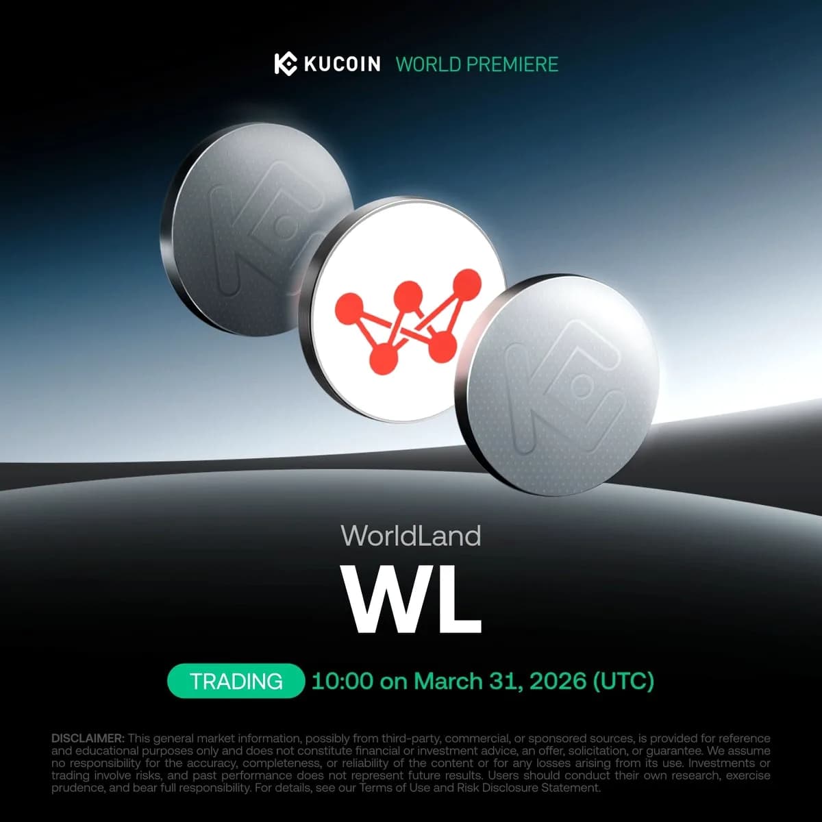 KuCoin WorldLand (WL) Listeliyor: Trading 31 Mart'ta Başlıyor