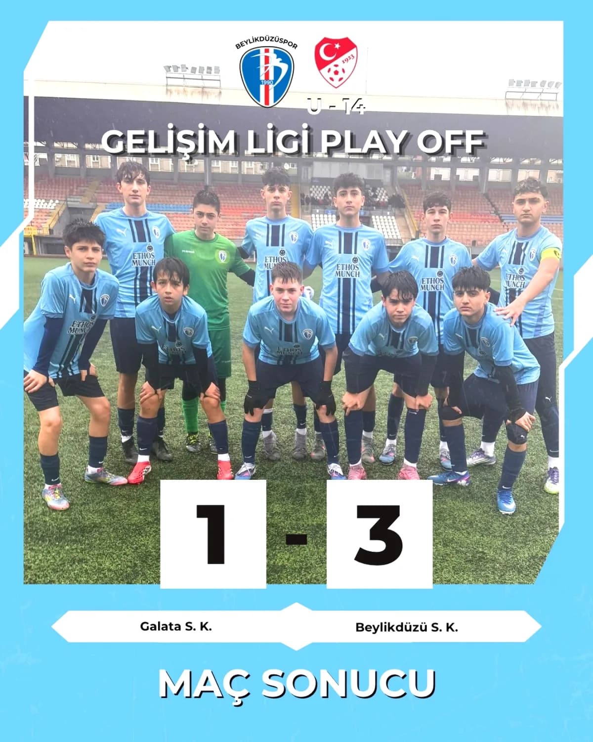Beylikdüzü U14, Galataspor'u 3-1 Yendi! Cuma Galatasaray Maçına Hazırlanıyor Beylikdüzü U14, Galataspor'u 3-1 Yendi! Cuma Galatasaray Maçına Hazırlanıyor