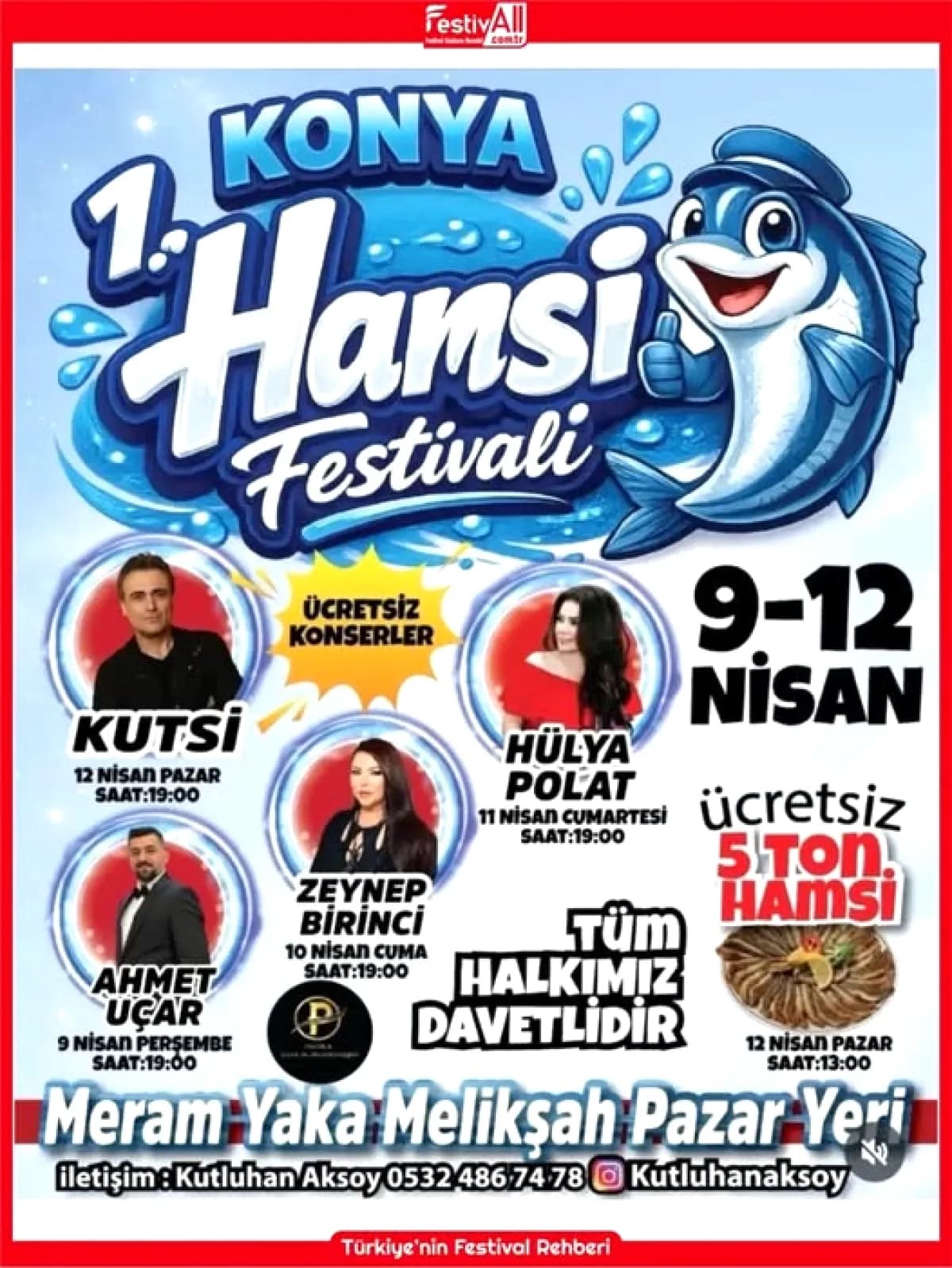 Meram'da Bugün Başlıyor: 5 Ton Ücretsiz Hamsi ve Konser Şöleni