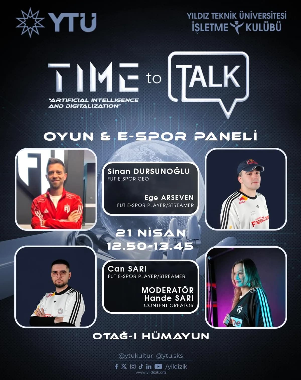 Oyun ve E-Spor Paneli 21 Nisan'da Time to Talk'ta