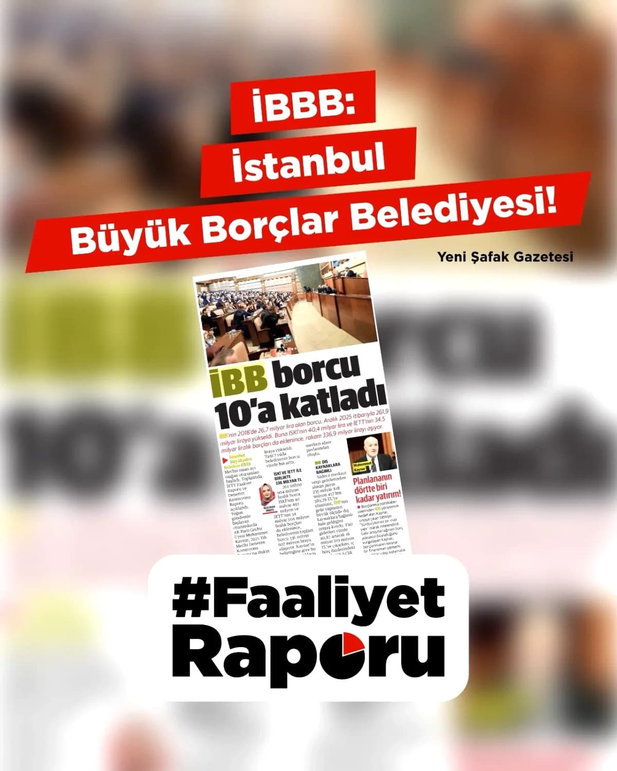 İBB Borç Yükü 7 Yılda 979 Kat Arttı: 261 Milyar TL İBB Borç Yükü 7 Yılda 979 Kat Arttı: 261 Milyar TL