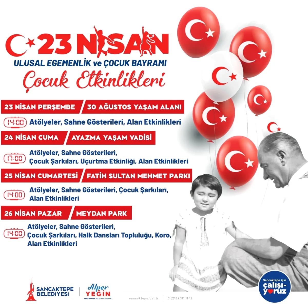 Sancaktepe'de 23 Nisan Coşkusu: 4 Gün Sürecek Dev Etkinlik Programı
