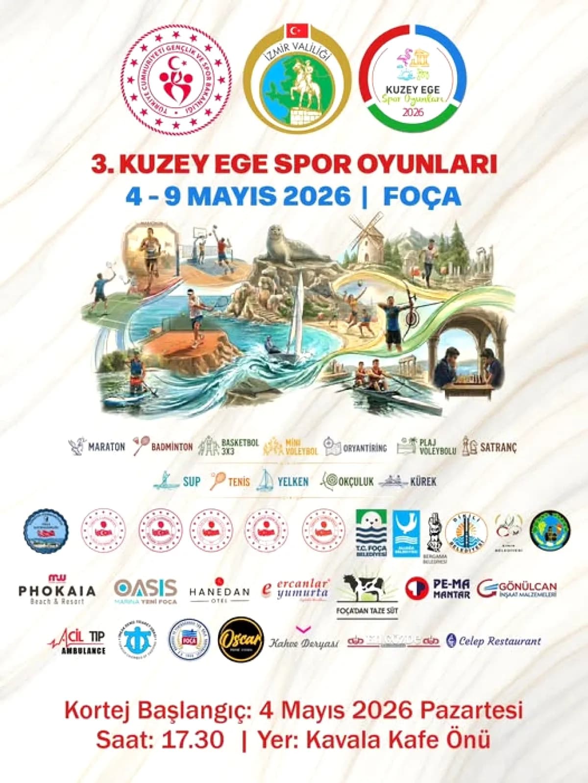 Foça'da Spor Şöleni: Kuzey Ege Spor Oyunları Başlıyor Foça'da Spor Şöleni: Kuzey Ege Spor Oyunları Başlıyor