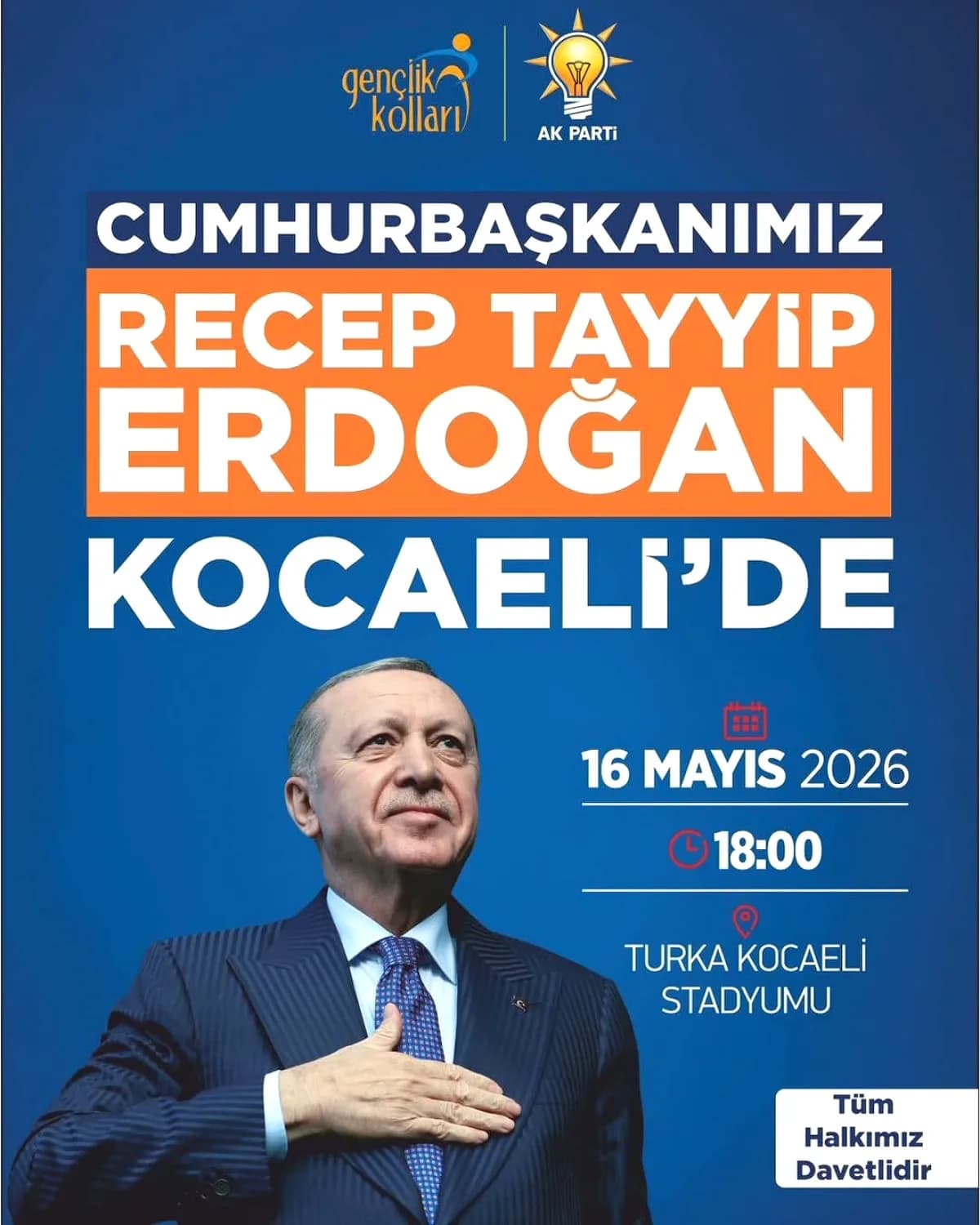 Kocaeli'de Cumhurbaşkanı Erdoğan ile Gençlik Buluşması: 16 Mayıs'ta Tarih Yazılıyor