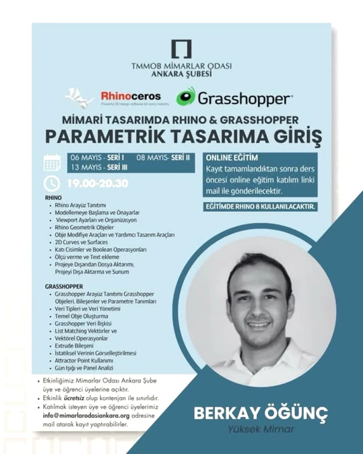 MMMOB Mimarlar Odası'ndan Parametrik Tasarım Eğitimi: İlk Seans Bugün!