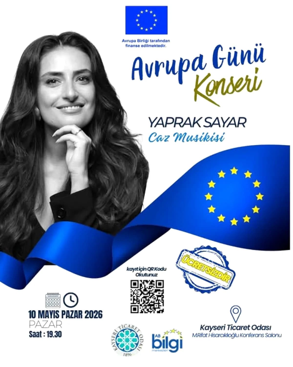 Kayseri'de Avrupa Günü'ne Özel Müzik Şöleni: Yaprak Sayar Konseri