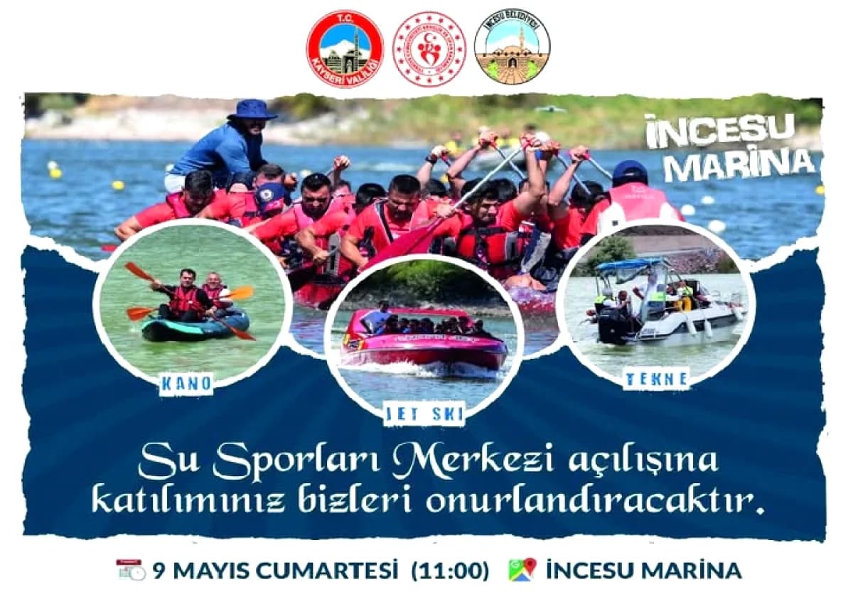 Kayseri İncesu Marina'da Su Sporları Heyecanı Başlıyor