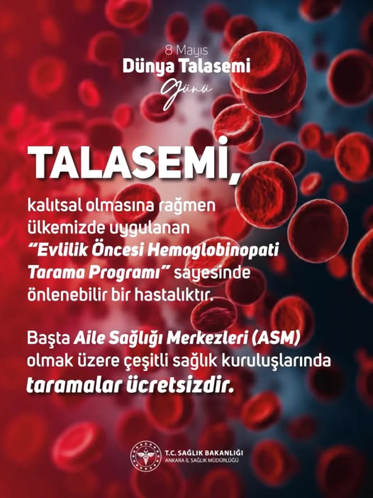 Ankara'da Evlilik Öncesi Ücretsiz Talasemi Taraması Ankara'da Evlilik Öncesi Ücretsiz Talasemi Taraması