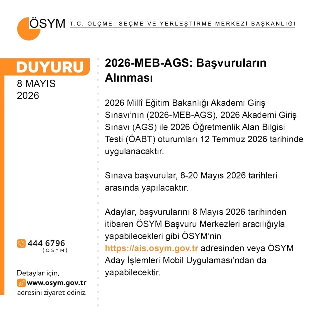 Kâğıthane'de 2026 MEB AGS Başvuruları Başladı: Son Tarih 20 Mayıs
