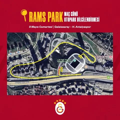 Galatasaray - Antalyaspor Maçı Öncesi Otopark Uyarısı: Taraftarlar Dikkat!