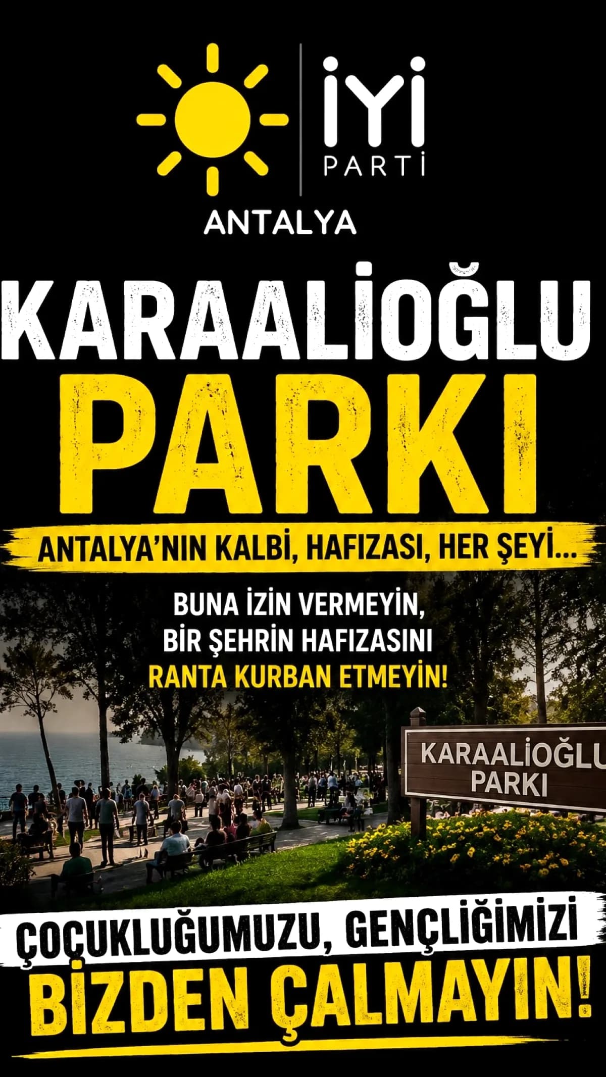 Karaalioğlu Parkı İçin İYİ Parti'den 'Ranta Hayır' Çağrısı