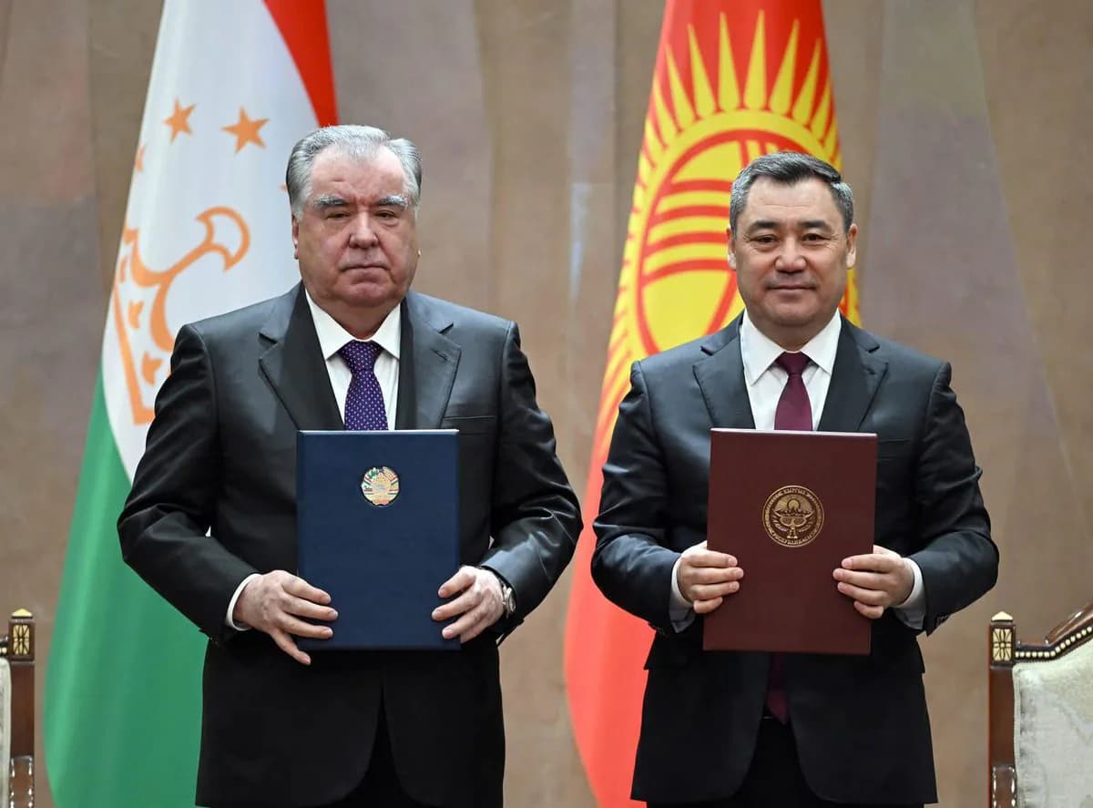 Kırgızistan ve Tacikistan Devlet Başkanı tarafından Sınır Anlaşması İmzalandı Kırgızistan ve Tacikistan Devlet Başkanı tarafından Sınır Anlaşması İmzalandı