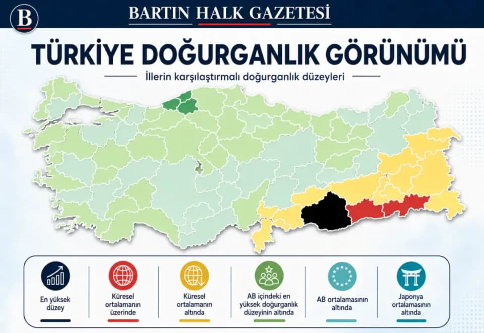 Türkiye'nin En Düşük Doğum Oranına Sahip İli Belli Oldu: Bartın Son Sırada görseli
